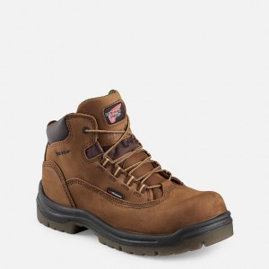 Red Wing 5-inch Waterproof Safety Toe Boot Braun | MZE153790