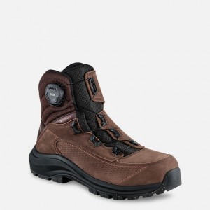 Red Wing 6-inch Waterproof BOA® Safety Toe Boot Black-Tan Fleck | VLS846239