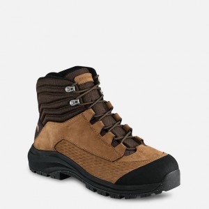 Red Wing 6-inch Waterproof Safety Toe Boot Black-Tan Fleck | DLI950684