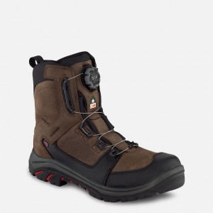 Red Wing 8-inch BOA®, Waterproof, CSA Safety Toe Boot Black-Red | SQA801653