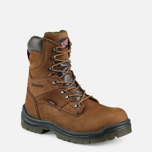 Red Wing 8-inch Waterproof Safety Toe Boot Braun | CIZ302981