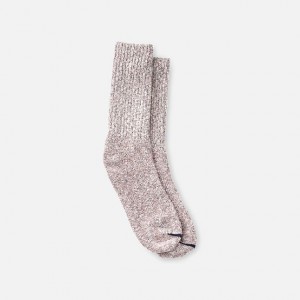 Red Wing Cotton Blend Ragg Crew Socks in Hot Burgundy/Navy/White Cotton Blend | PMN794805