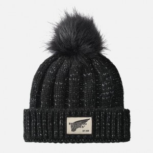 Red Wing Knit Pom Beanie Hat in Black | JEF802475