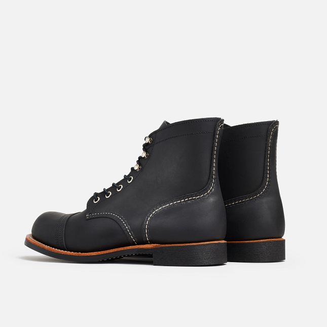 Red Wing 6-inch Boot in Black Harness Leather | HEY841579