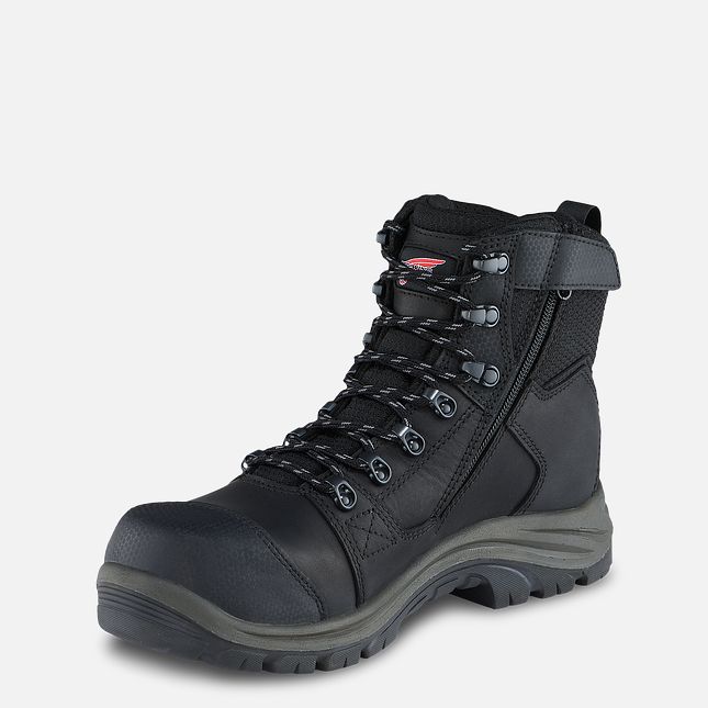 Red Wing 6-inch Side-Zip Waterproof Safety Toe Boot Black-Gray | VKM927403