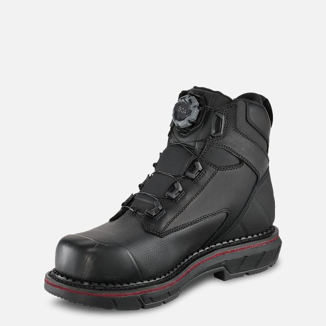 Red Wing 6-inch Waterproof BOA® Safety Toe Boot Schwarz | CPM756849