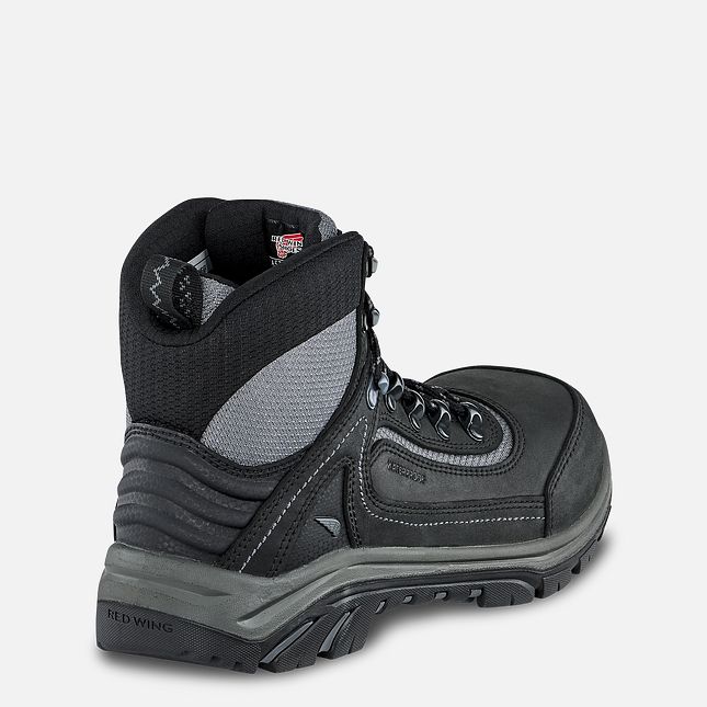 Red Wing 6-inch Waterproof CSA Safety Toe Hiker Boot Black-Gray | GCA826403