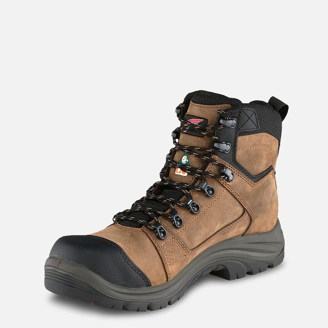 Red Wing 6-inch Waterproof CSA Safety Toe Boot Black-Red | YUS813067