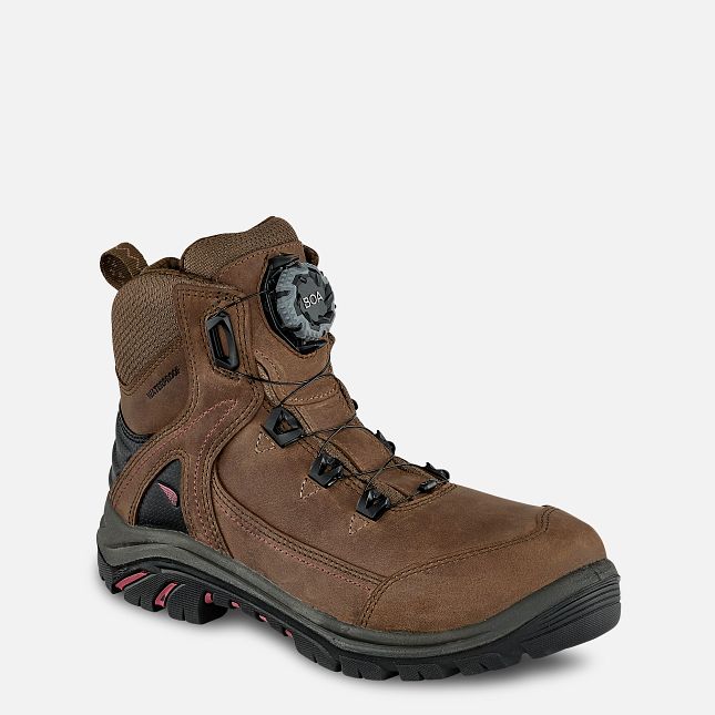 Red Wing 6-inch Waterproof Safety Toe Boot Black-Burgundy | SJU768491