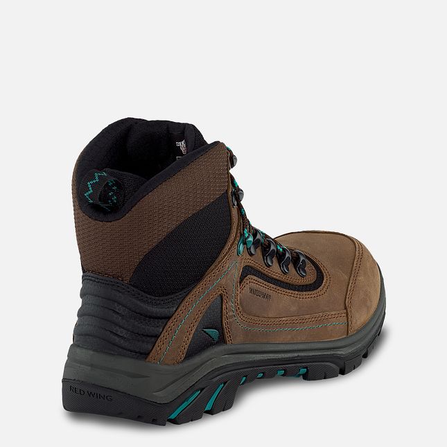 Red Wing 6-inch Waterproof Safety Toe Boot Black-Turquoise | JMT102634