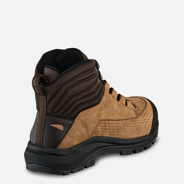 Red Wing 6-inch Waterproof Safety Toe Boot Black-Tan Fleck | DLI950684