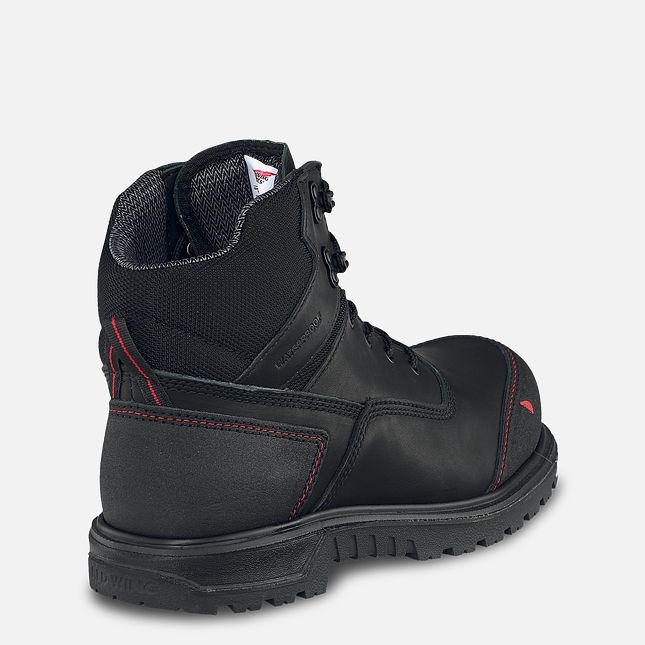 Red Wing 6-inch Waterproof Safety Toe Boot Black-Gray | PHG325418