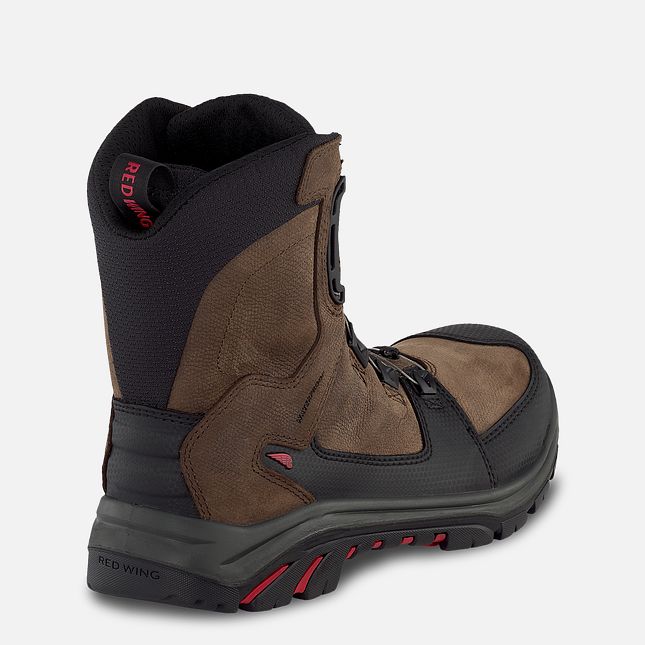 Red Wing 8-inch BOA®, Waterproof, CSA Safety Toe Boot Black-Red | SQA801653