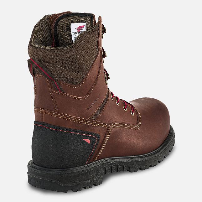 Red Wing 8-inch Waterproof CSA Safety Toe Boot Black-Gray | EVK847063