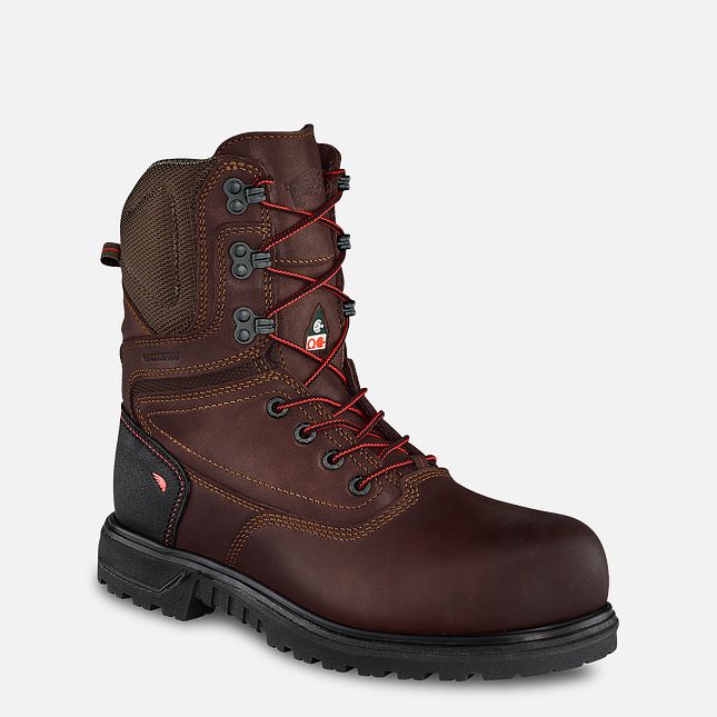 Red Wing 8-inch Waterproof, CSA Safety Toe Boot Black-Gray | SCW482653