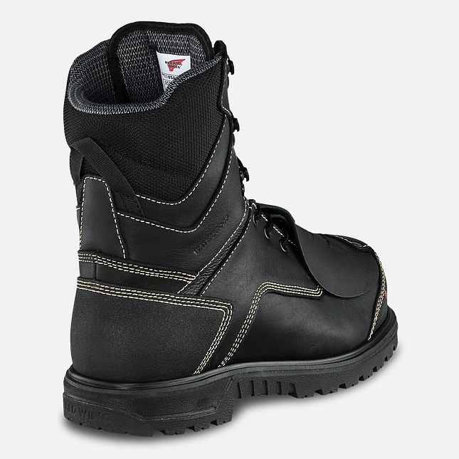 Red Wing 8-inch Waterproof, Metguard, CSA Safety Toe Boot Black-Gray | MYC985634