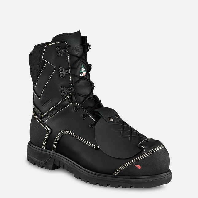 Red Wing 8-inch Waterproof, Metguard, CSA Safety Toe Boot Black-Gray | MYC985634