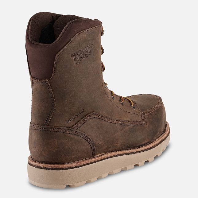 Red Wing 8-inch Waterproof Safety Toe Boot Tan | VJE297138