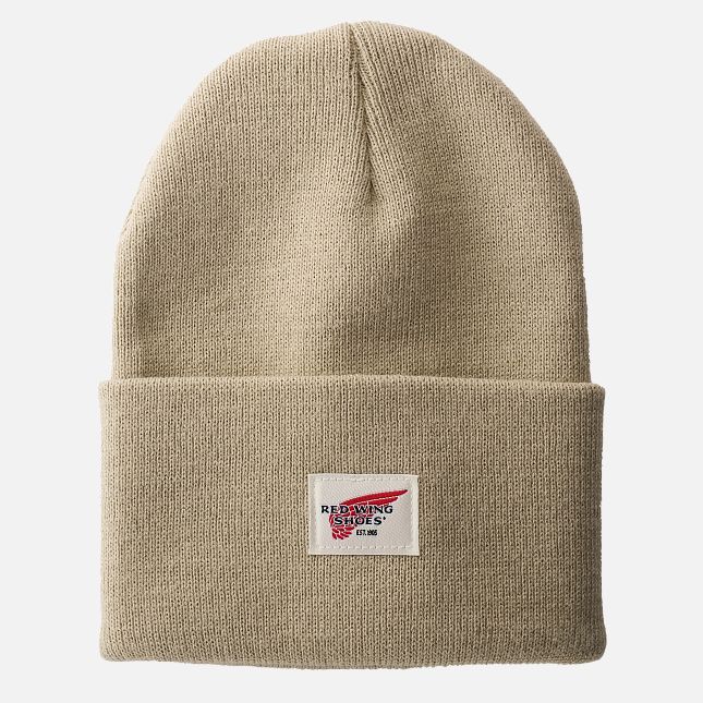 Red Wing Cuffed Beanie Hat in Stone | OFT152683