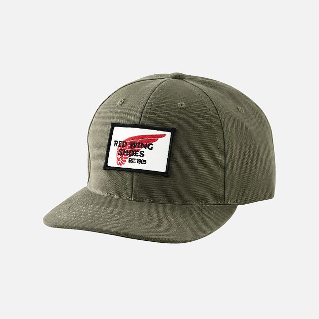 Red Wing Embroidered Logo Ball Cap in Green | ZWJ172968