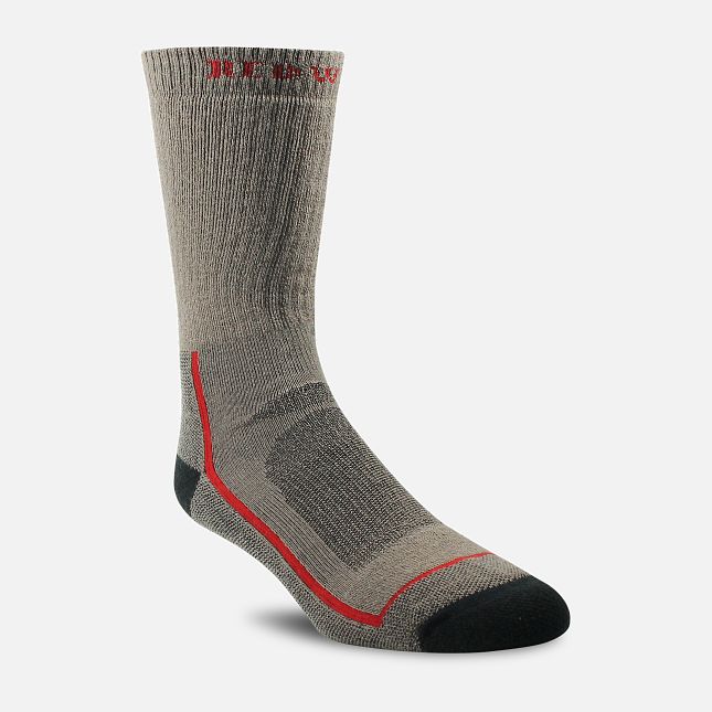 Red Wing Merino Wool Blend Crew Sock in Brown | LQS742510