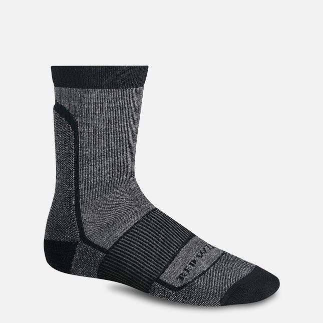 Red Wing Merino Wool Blend Crew Sock in Black | FVA204539