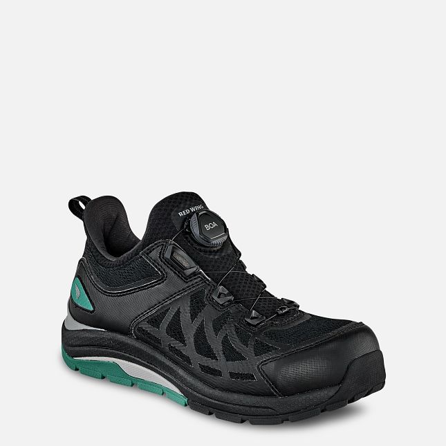 Red Wing Safety Toe Athletic Work Shoe Black-Teal | KRD891256