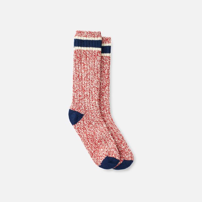 Red Wing Wool Blend Ragg Crew Socks in Red/Navy Wool Blend | CTZ218073